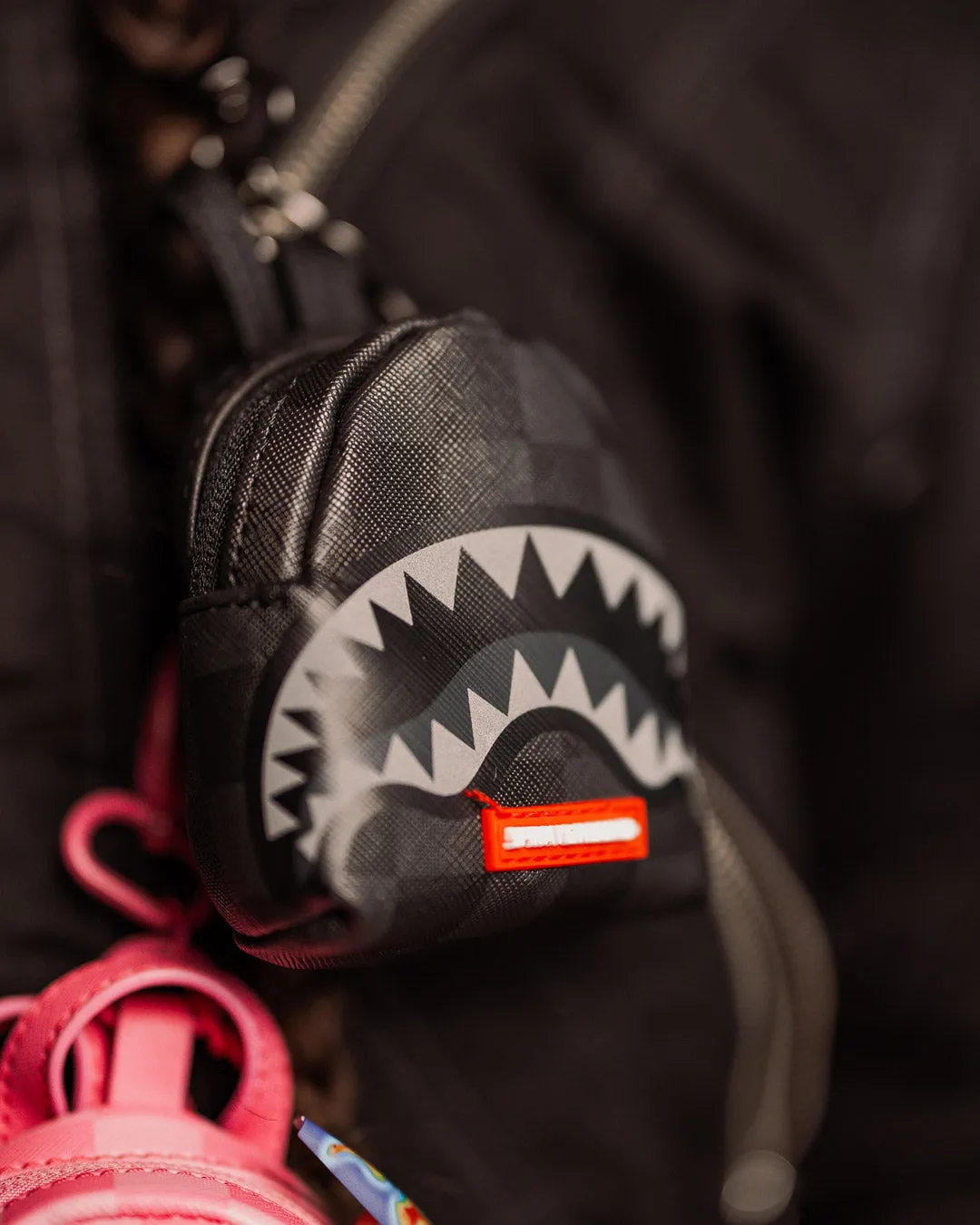 LIGHTS OUT SHARKS IN PARIS BACKPACK KEYCHAIN sold by Sprayground product image thumbnail 2