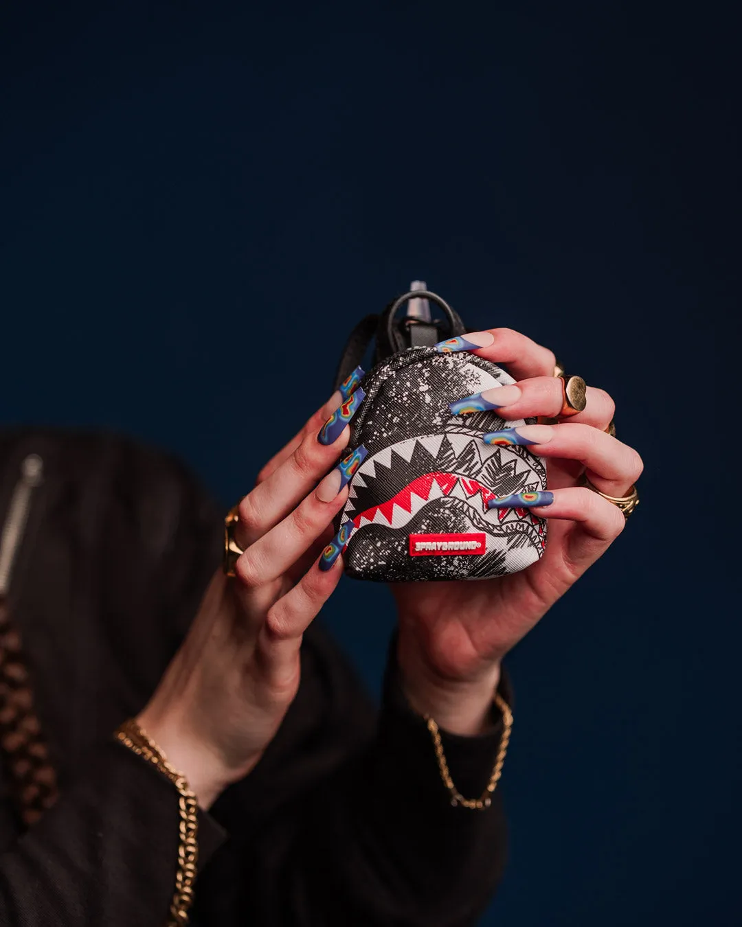 SCRIBBLE DRIBBLE CHECK BACKPACK KEYCHAIN sold by Sprayground product image thumbnail 4