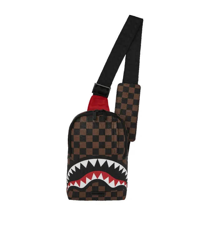 THE PRIVATE JET SHARK CLUB BACKPACK SLING sold by Sprayground
