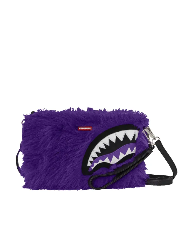 FURZILLA SHARK (PURP) CROSSOVER CLUTCH sold by Sprayground