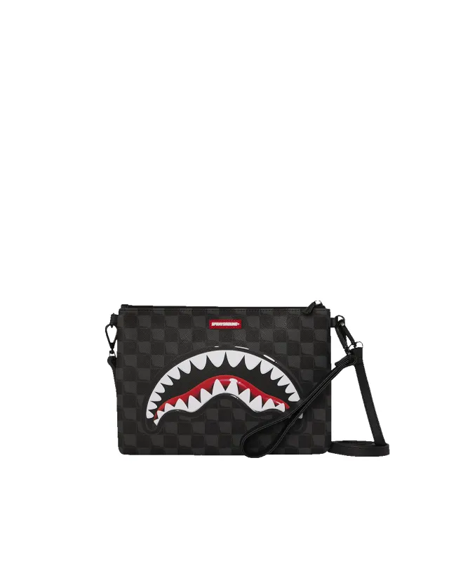 SHARKS IN PARIS HYPER PUFF CROSSOVER CLUTCH made by Sprayground