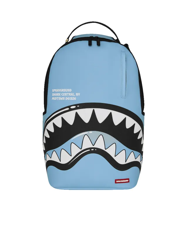 SHARK CENTRAL BUBBLE SHARK (SKY BLU) BACKPACK made by Sprayground