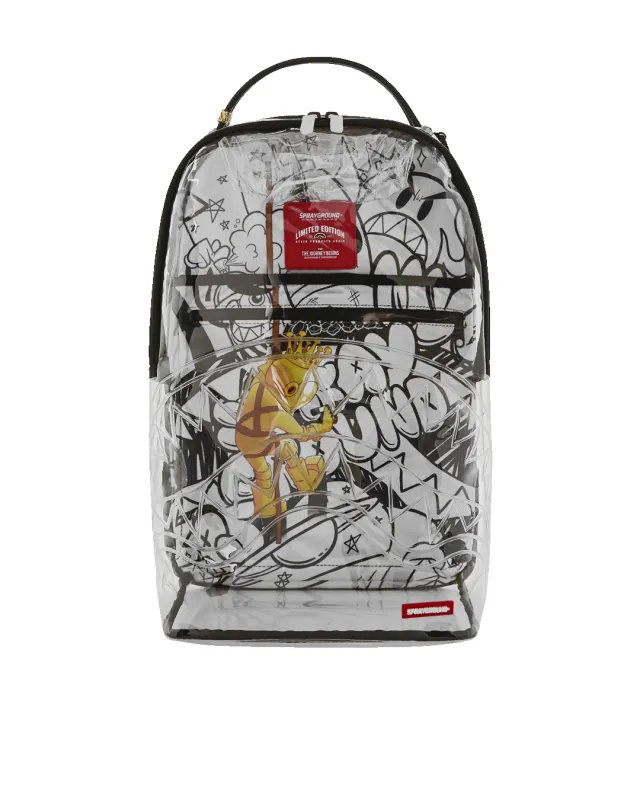 CLEAR DLX BACKPACK - ASTROMANE SKY WRITER made by Sprayground