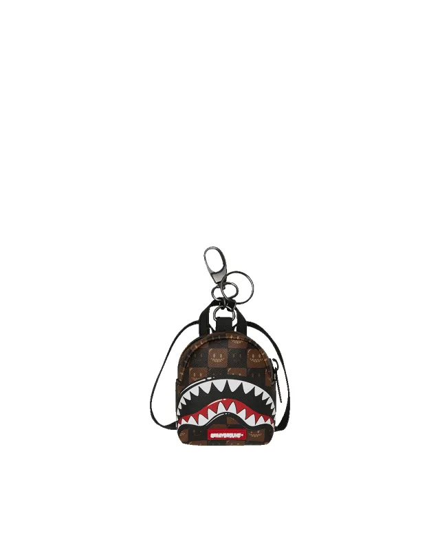 SHARKS IN PARIS GRIN & GRIND BACKPACK KEYCHAIN made by Sprayground