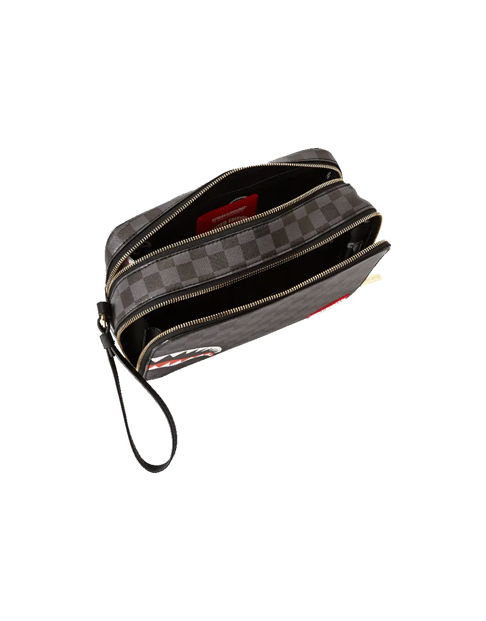 SHARKS IN PARIS (BLACK CHECKERED EDITION) TOILETRY AKA MONEY BAGS sold by Sprayground product image thumbnail 3