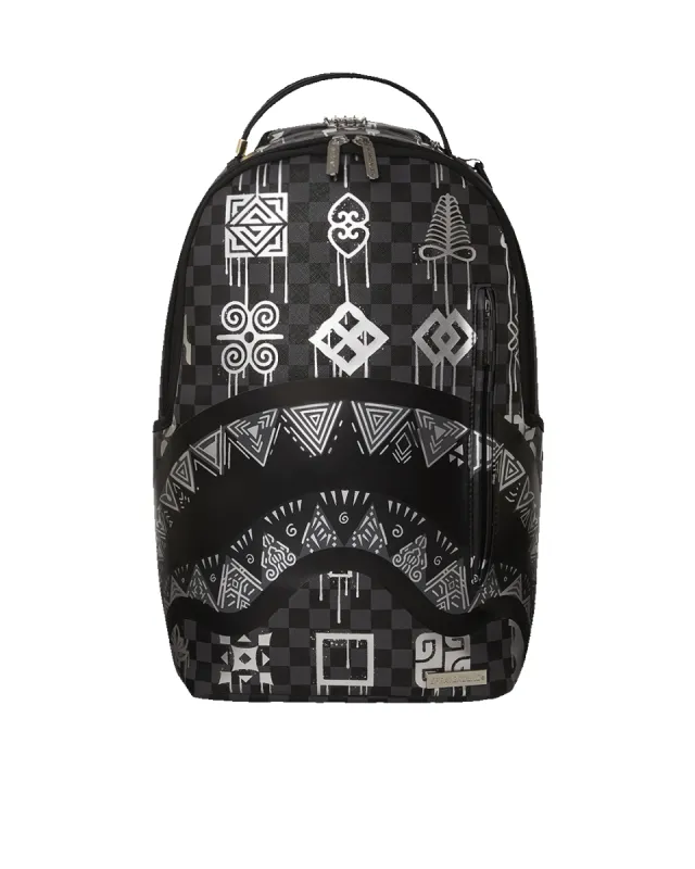 AFRICAN INTELLIGENCE 9 POWER GLYPHICS BACKPACK - SANDFLOWER COLLAB sold by Sprayground