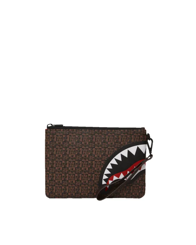 FRENZY SHARKS CROSSOVER CLUTCH sold by Sprayground