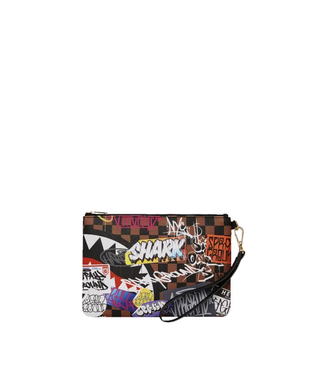 SHARKS IN PARIS THE RIZZ CROSSOVER CLUTCH sold by Sprayground
