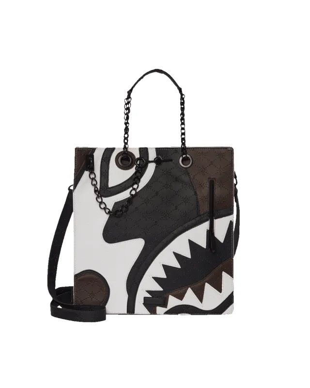 SPRAYGROUND ショルダーバッグ SHARKS IN PARIS IN CREAM KNIT