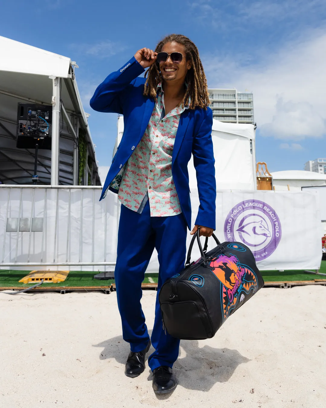 MIAMI BEACH POLO COLLAB DUFFLE (BLACK) sold by Sprayground product image thumbnail 4