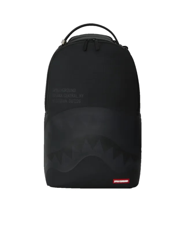 SHARK CENTRAL (BLK ON BLK) BACKPACK (DLXV) sold by Sprayground