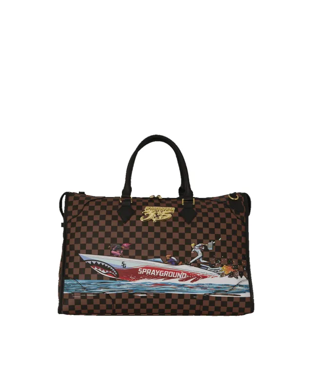 THE 305 SPEEDBOAT GETAWAY PYRAMID DUFFLE sold by Sprayground