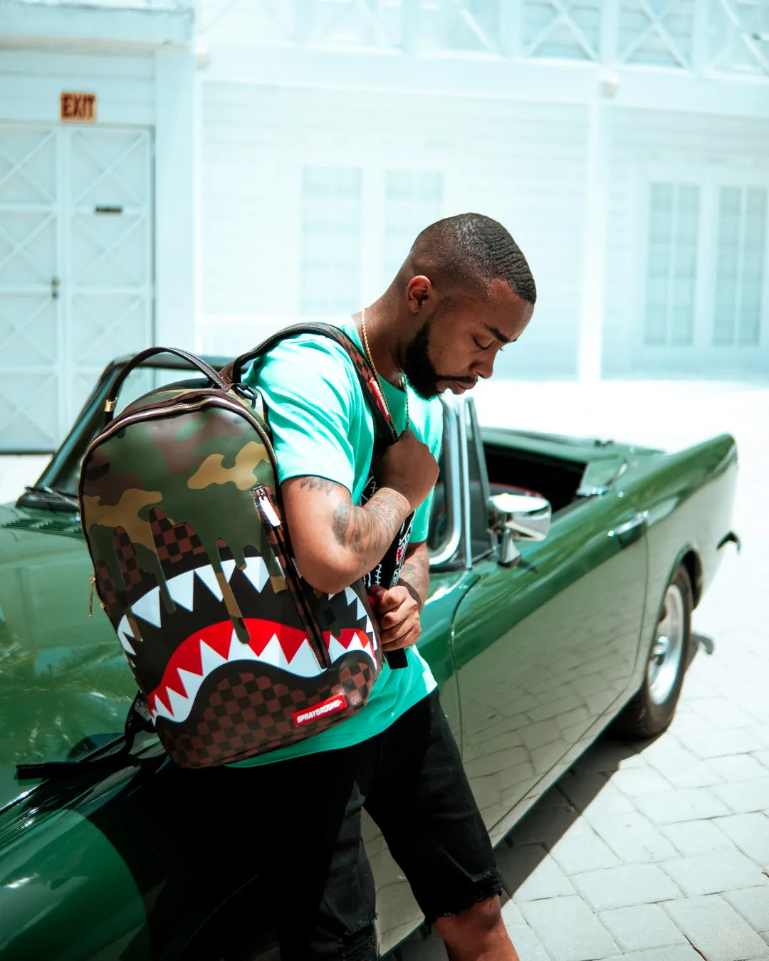 CAMO DRIP SHARKS IN PARIS BACKPACK (DLXV) sold by Sprayground product image thumbnail 4