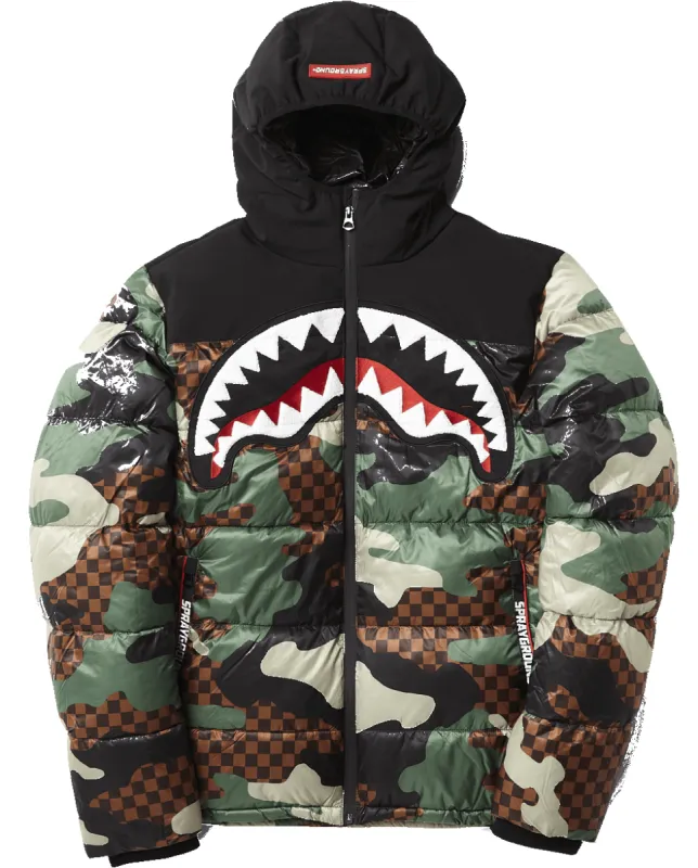 CAMO CHECKERED PUFFER made by Sprayground