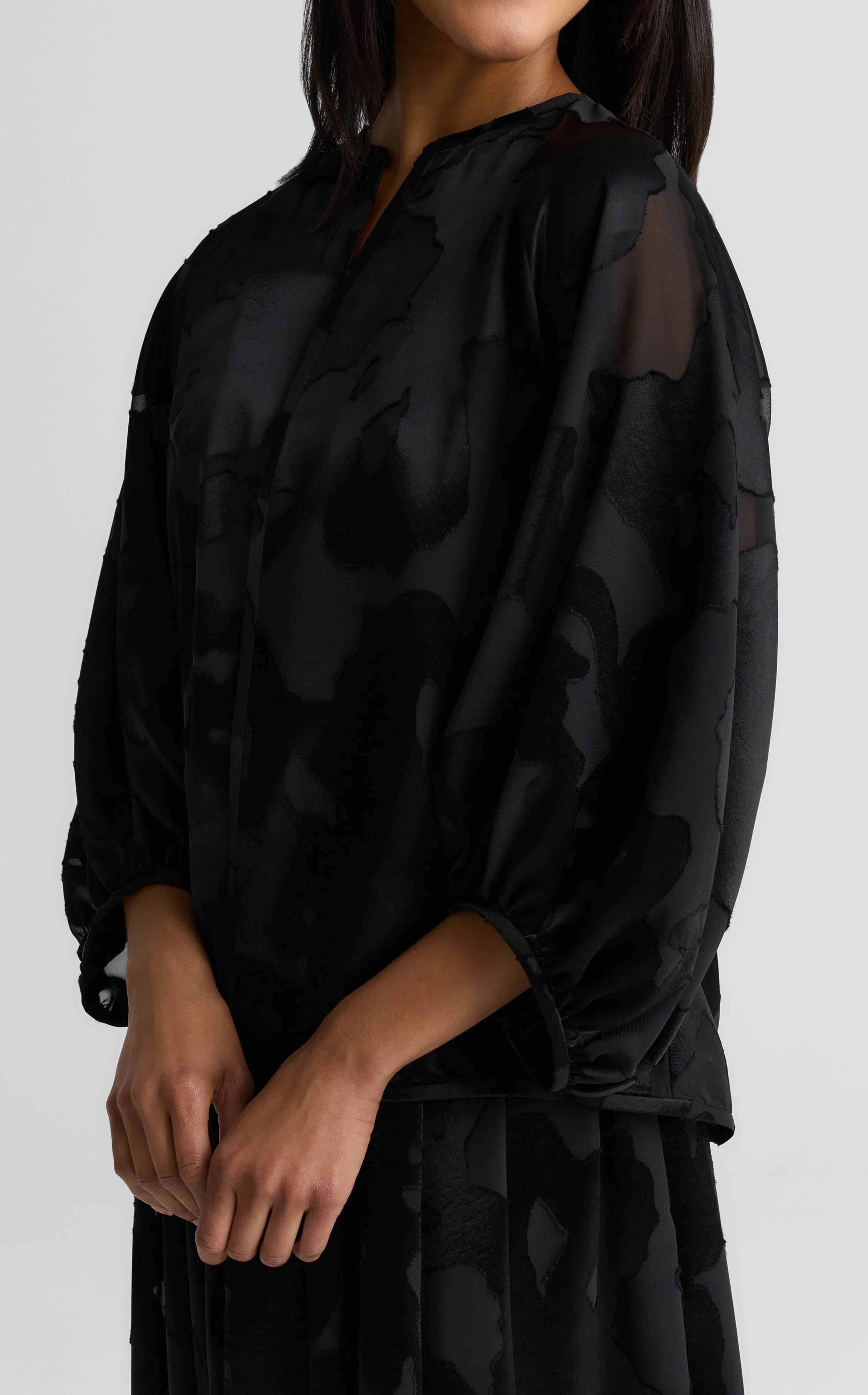 Felicity Capelet In Satin Abstract Burnout sold by St. John product image thumbnail 5