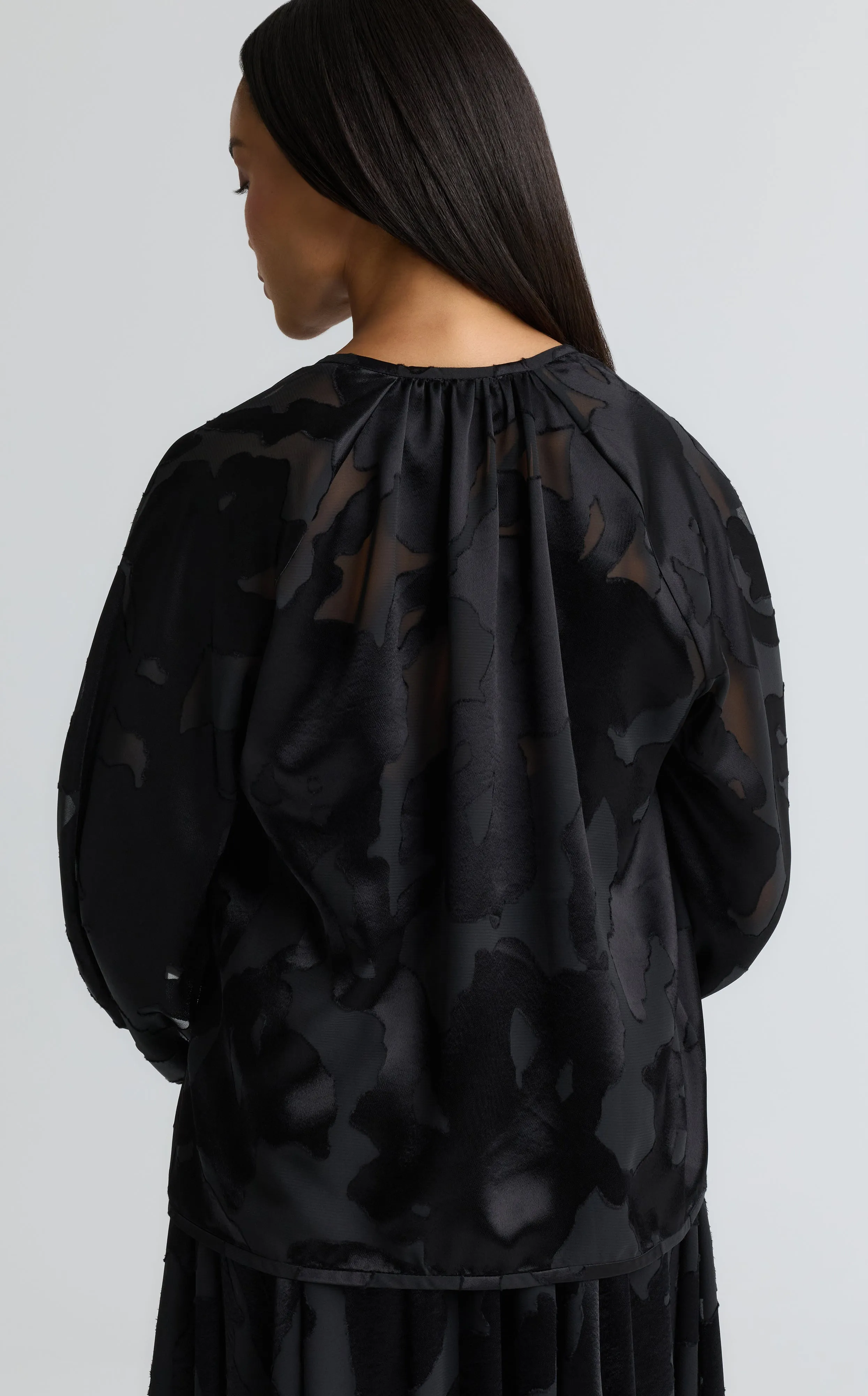 Felicity Capelet In Satin Abstract Burnout sold by St. John product image thumbnail 3