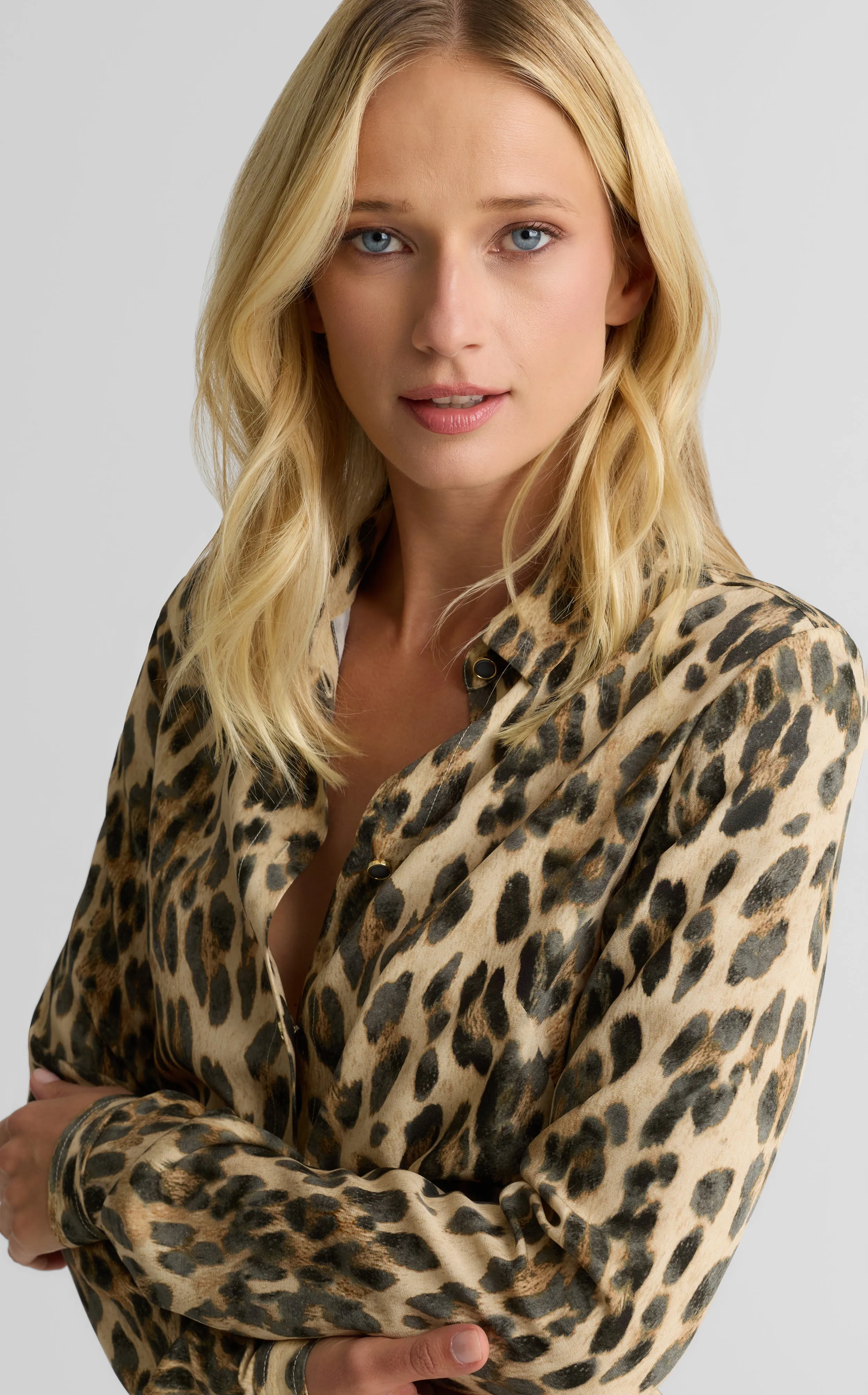 Hannah Blouse In Leopard Print sold by St. John product image thumbnail 5