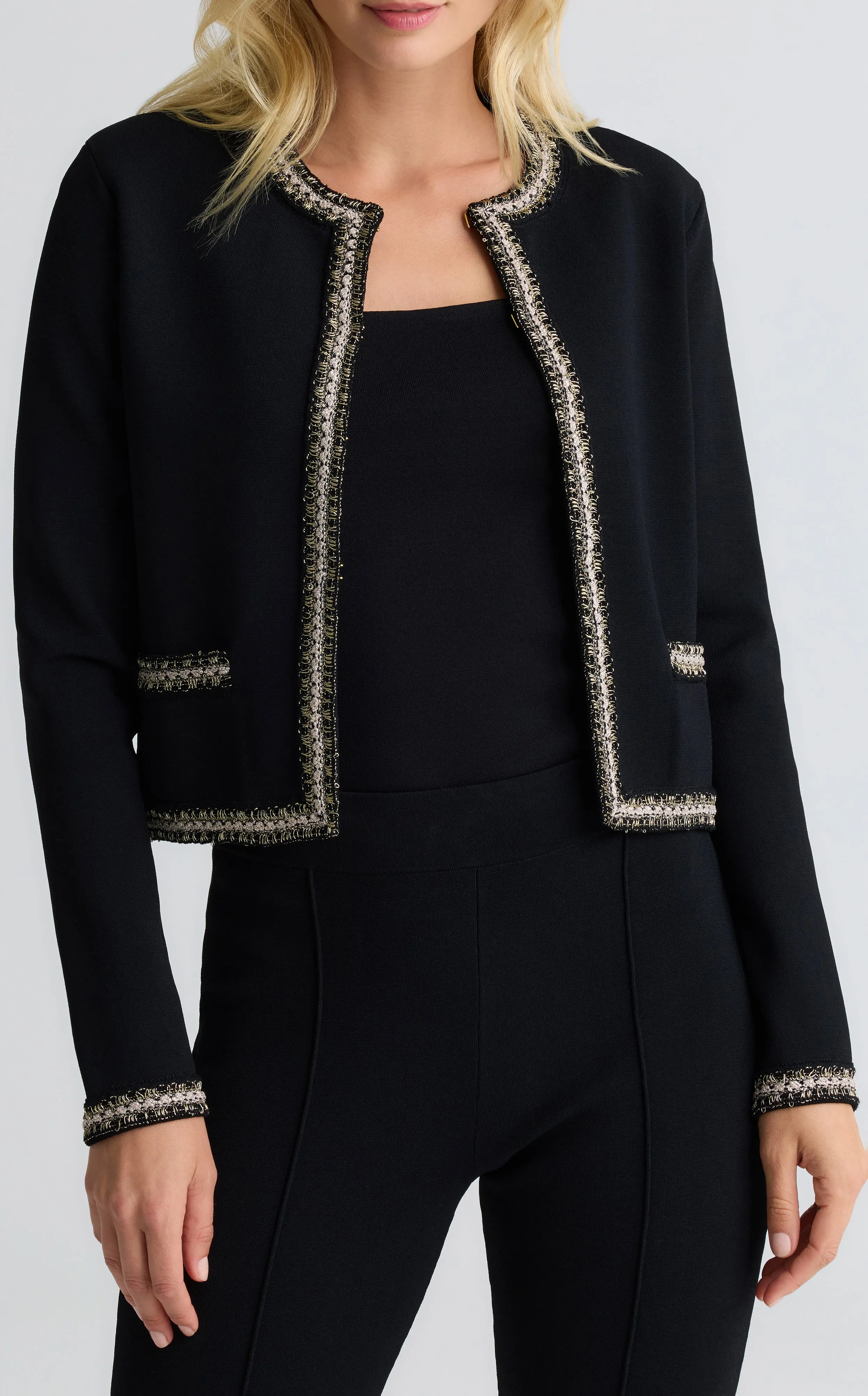 Helen Jacket In Santa Roma Knit sold by St. John product image thumbnail 3