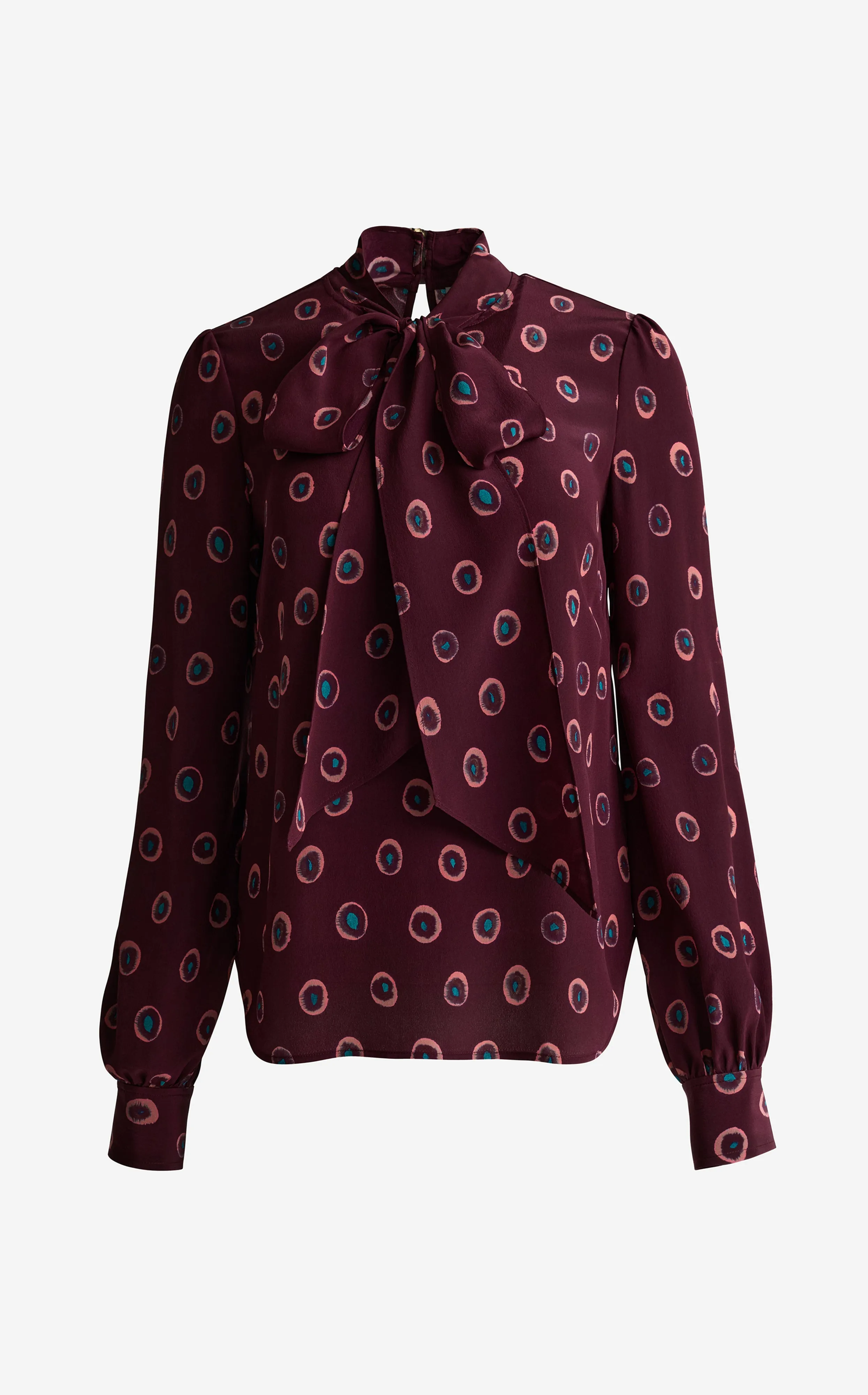 Hannah Bow Blouse In Abstract Ink Print sold by St. John product image thumbnail 2