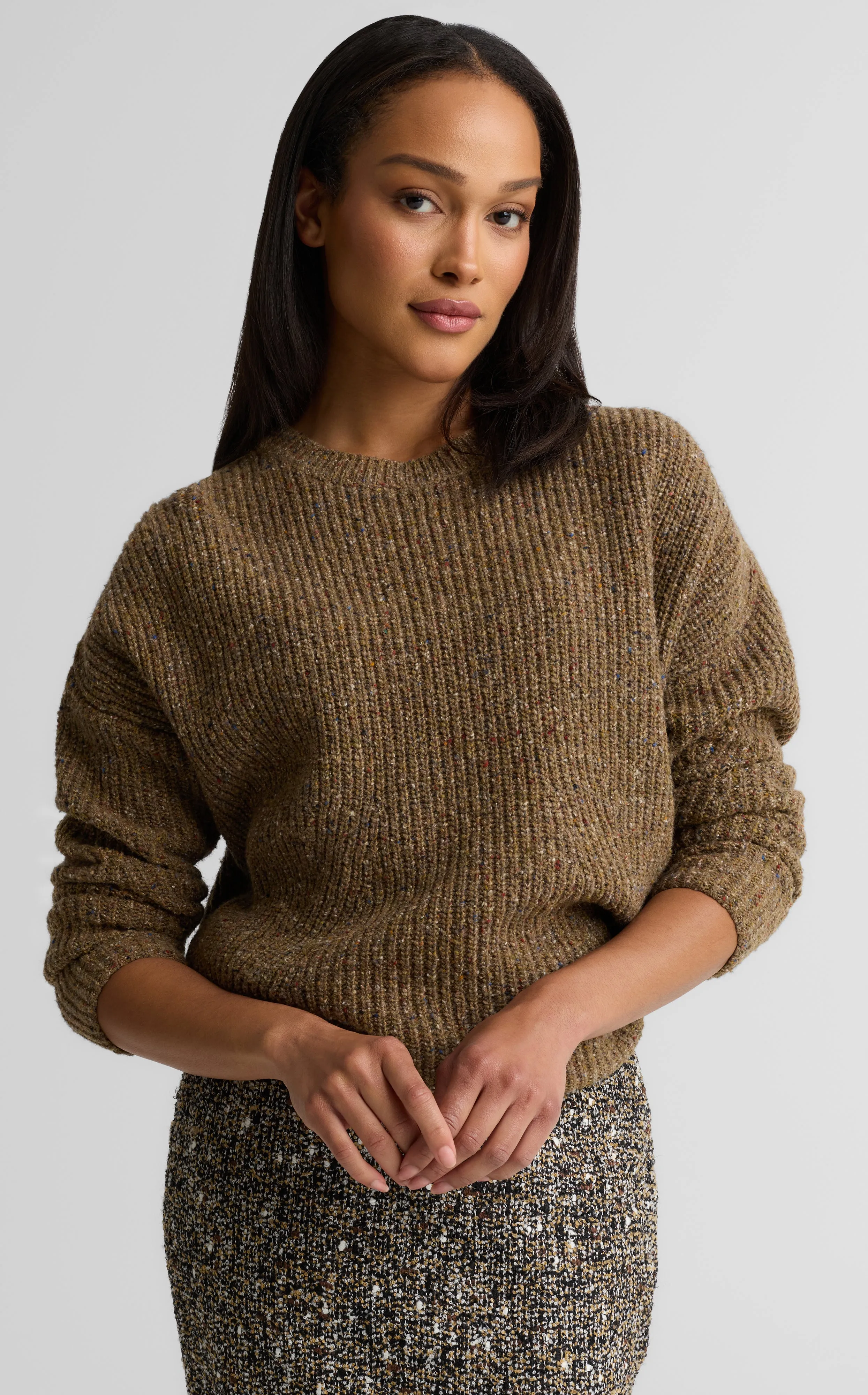 Patty Sweater In Donegal Knit sold by St. John