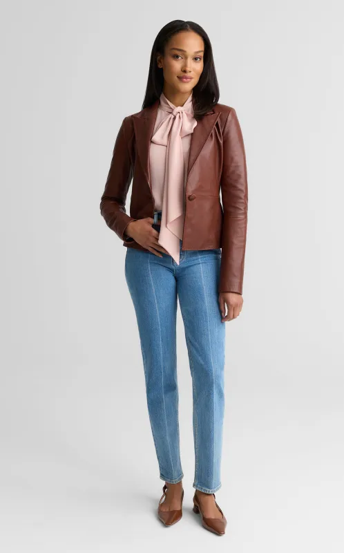 Farrah Jacket In Nappa Leather sold by St. John