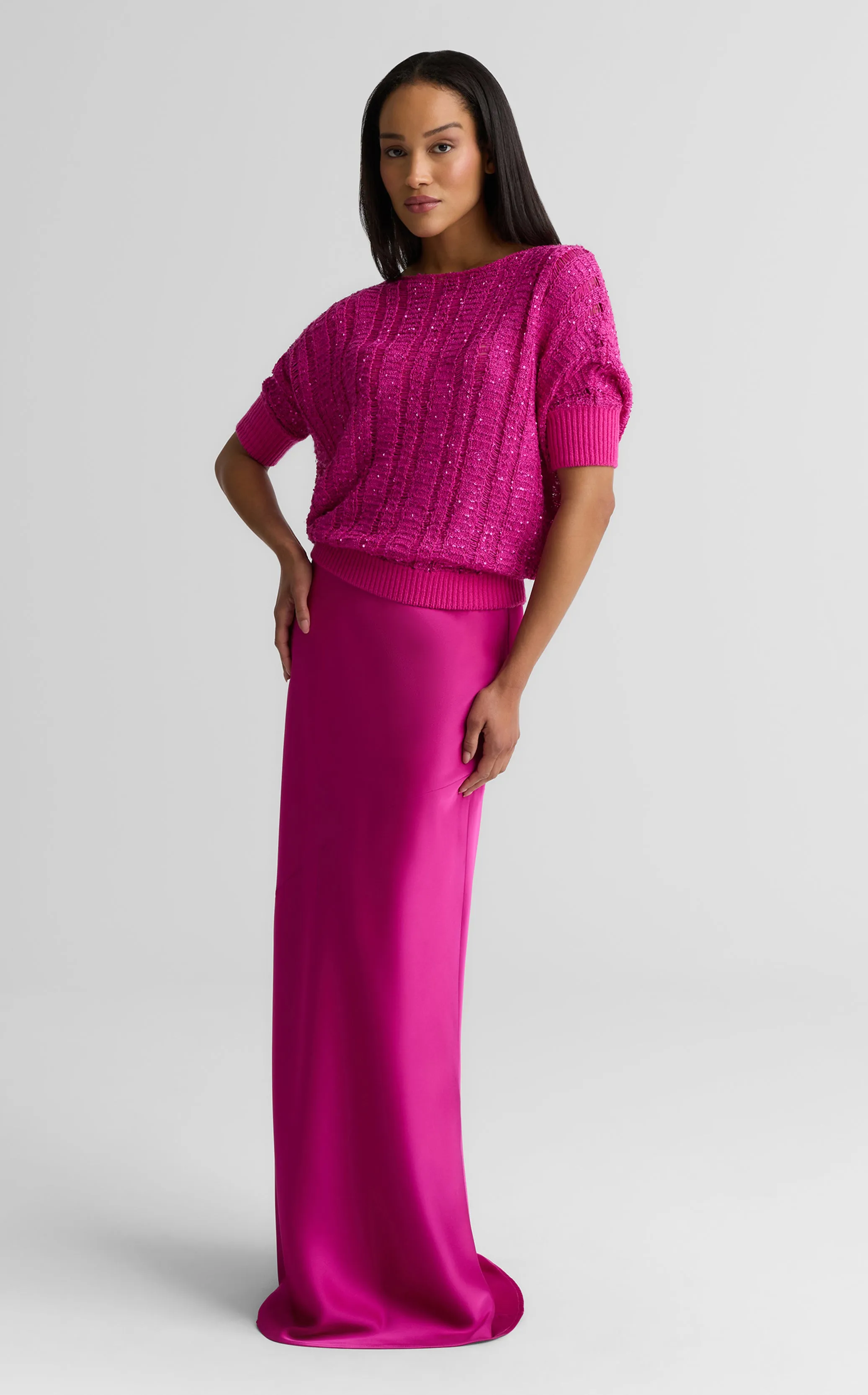 Beverly Skirt In Liquid Satin sold by St. John product image thumbnail 5