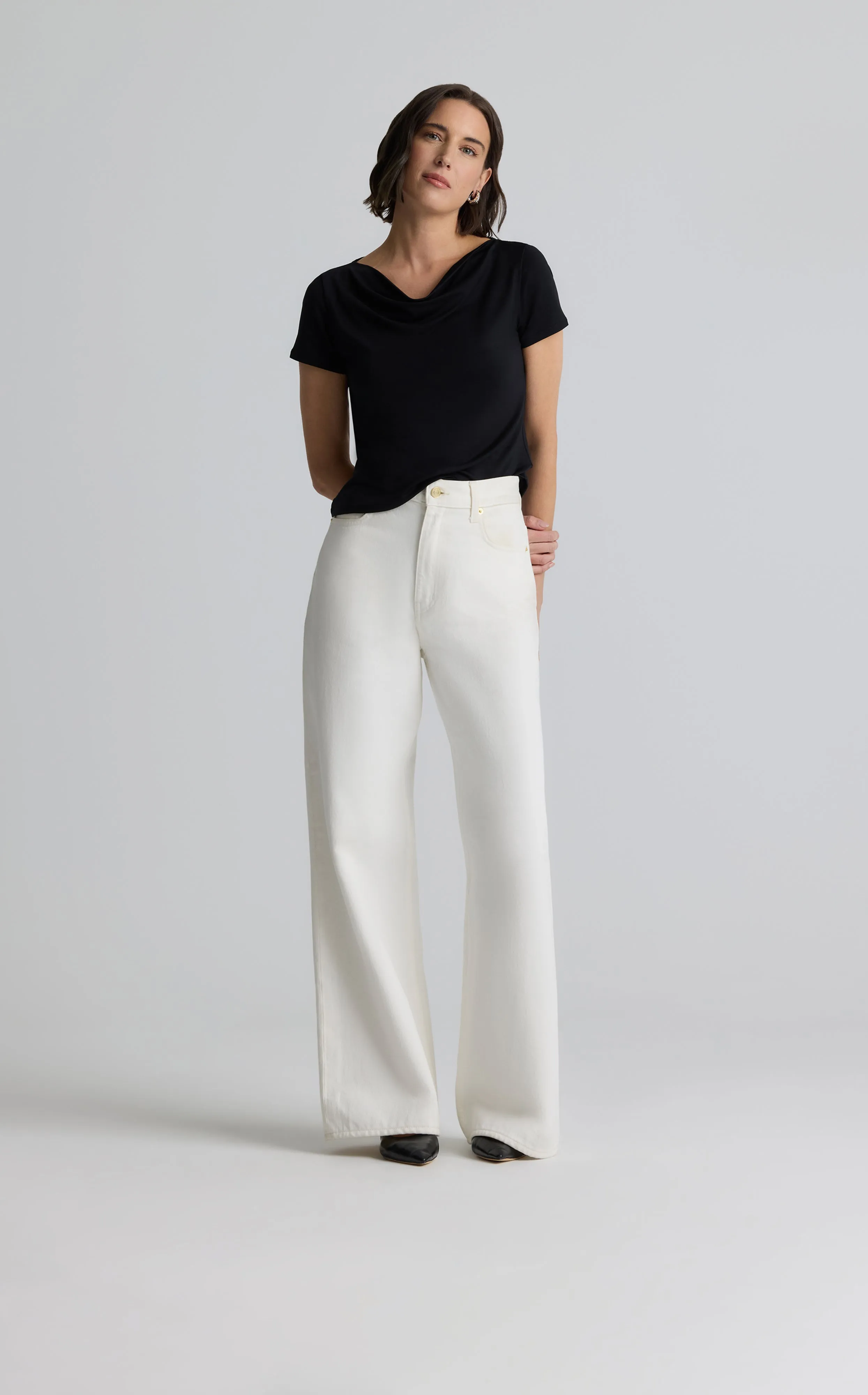 Polished Jersey Cowl Neck Top sold by St. John product image thumbnail 3