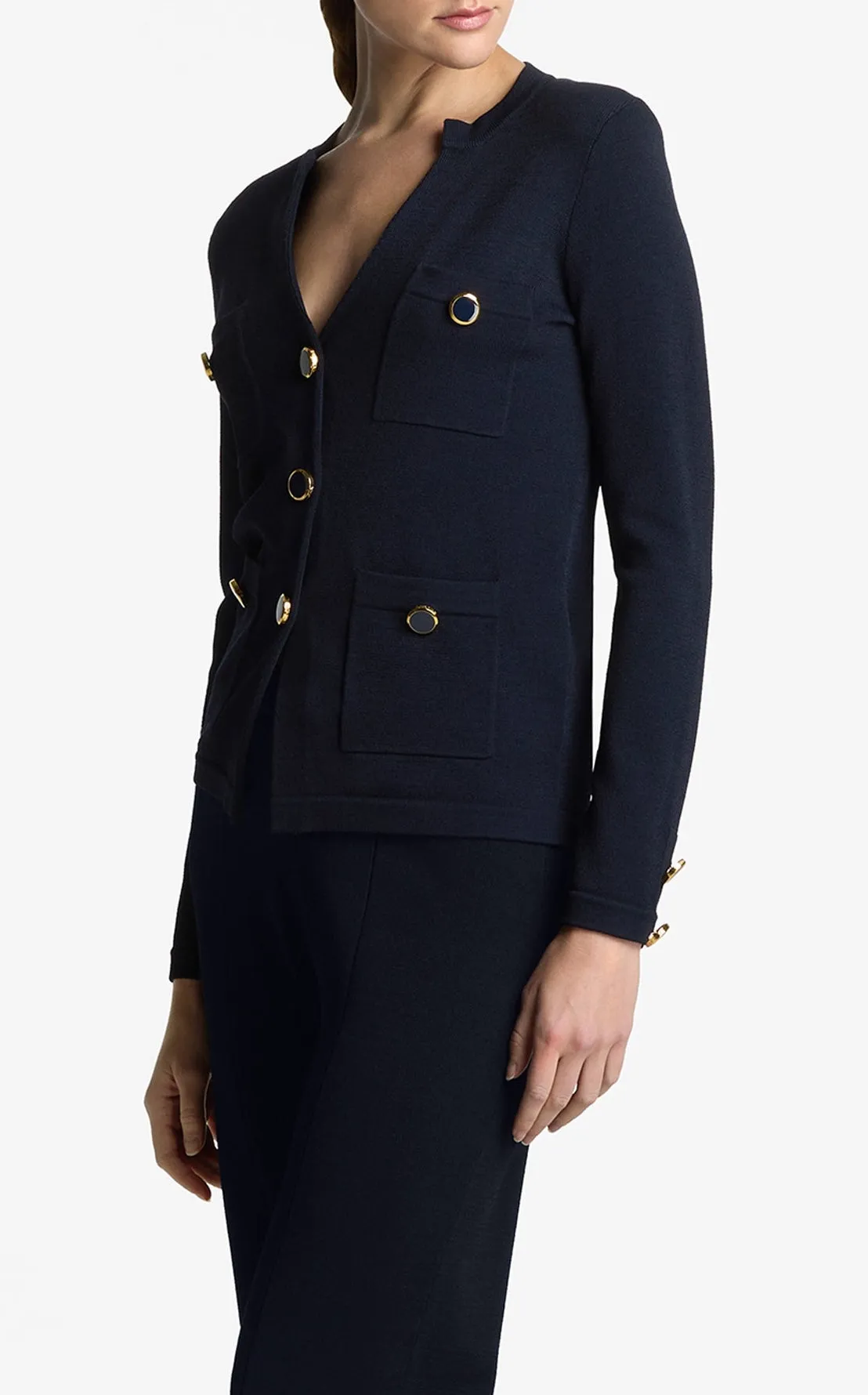 Santiago Knit Button Jacket sold by St. John product image thumbnail 3