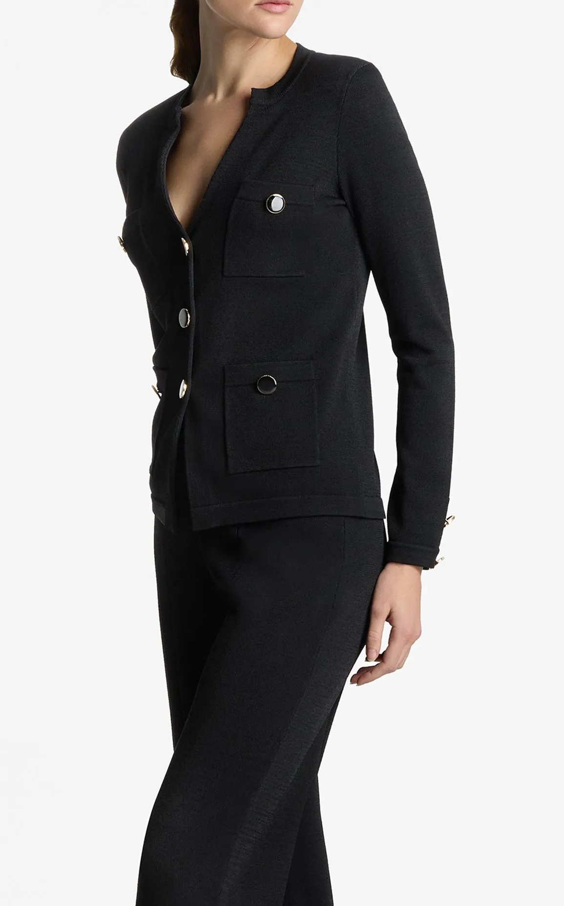 Santiago Knit Button Jacket sold by St. John product image thumbnail 3