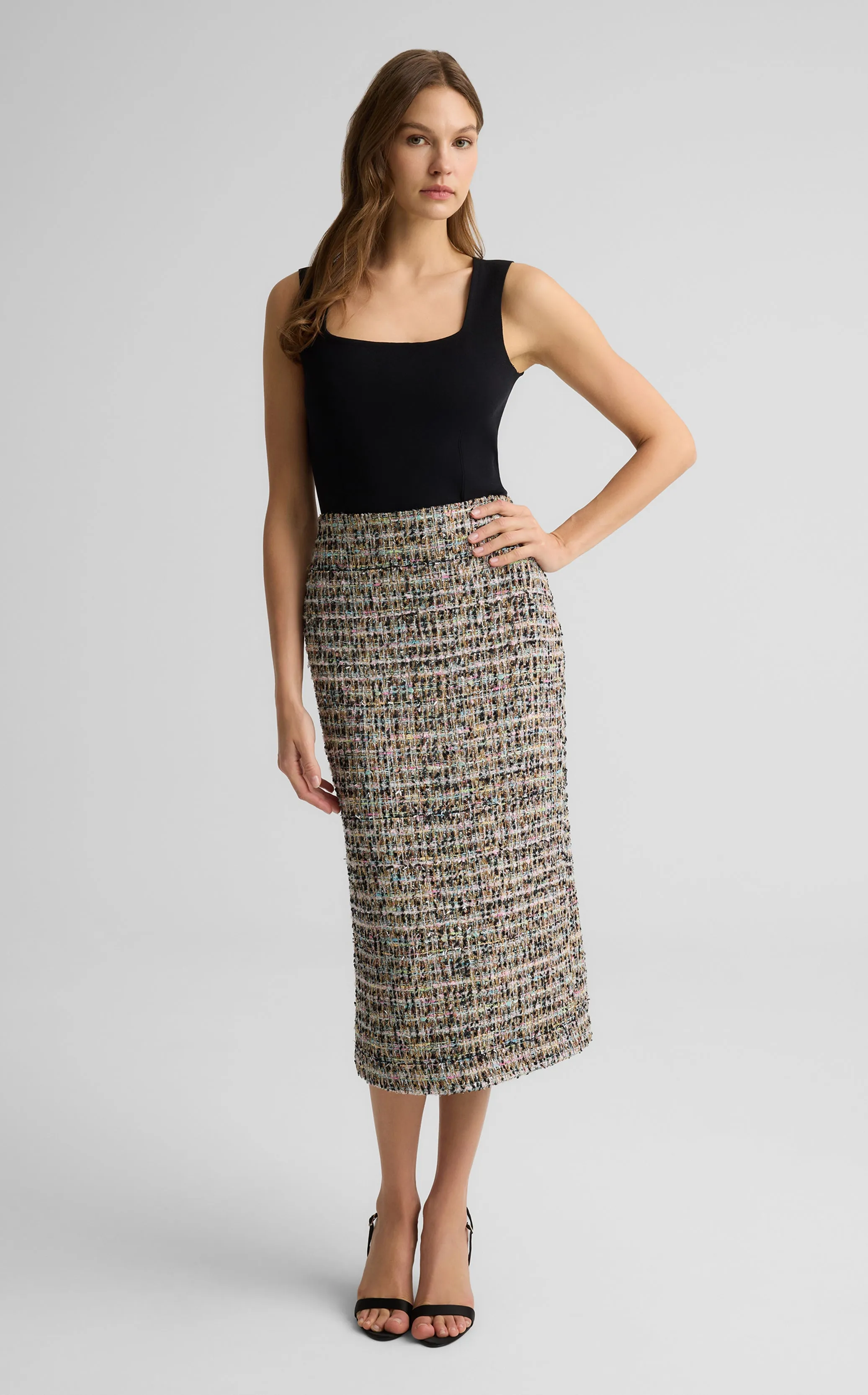 Loren Skirt in Cienega Tweed sold by St. John product image thumbnail 3