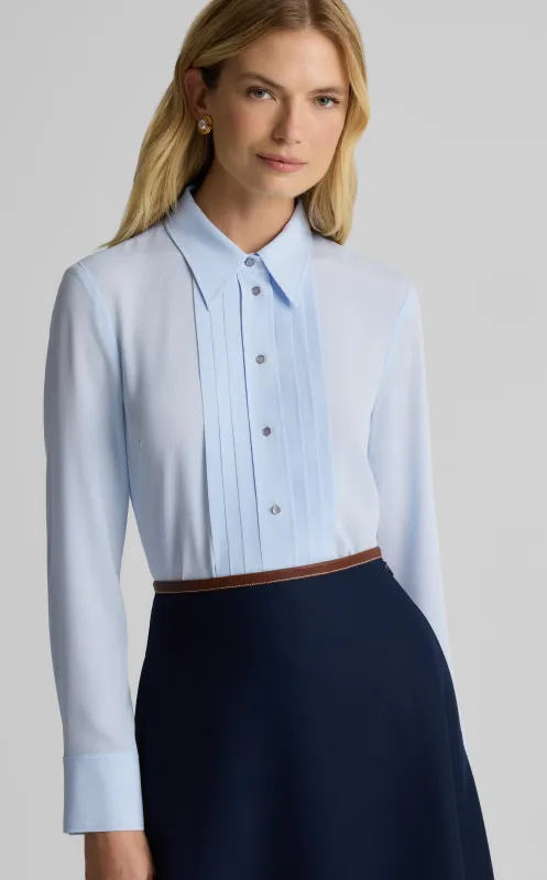 Maya Top in Silk Crepe sold by St. John