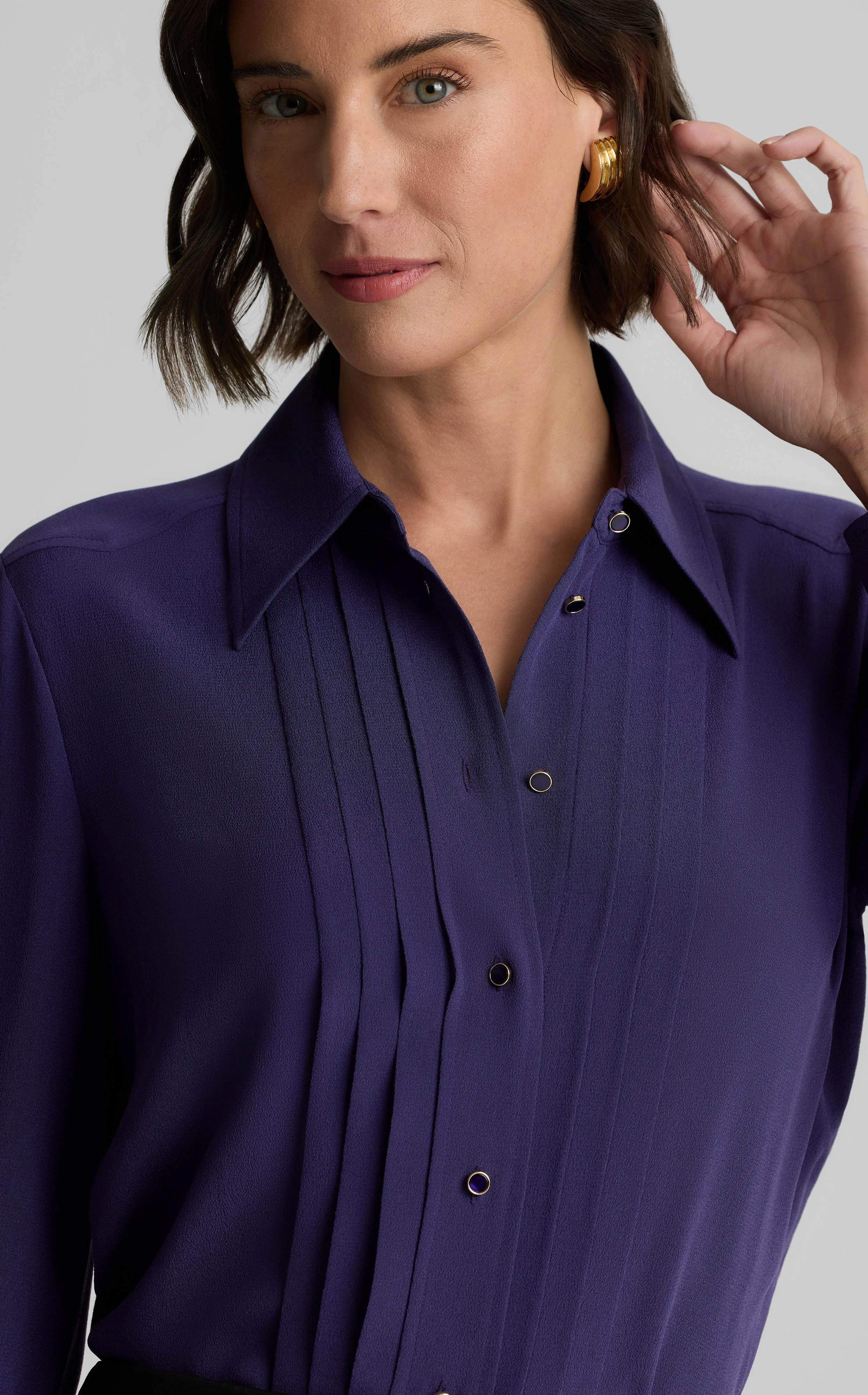 Maya Top in Silk Crepe sold by St. John product image thumbnail 5