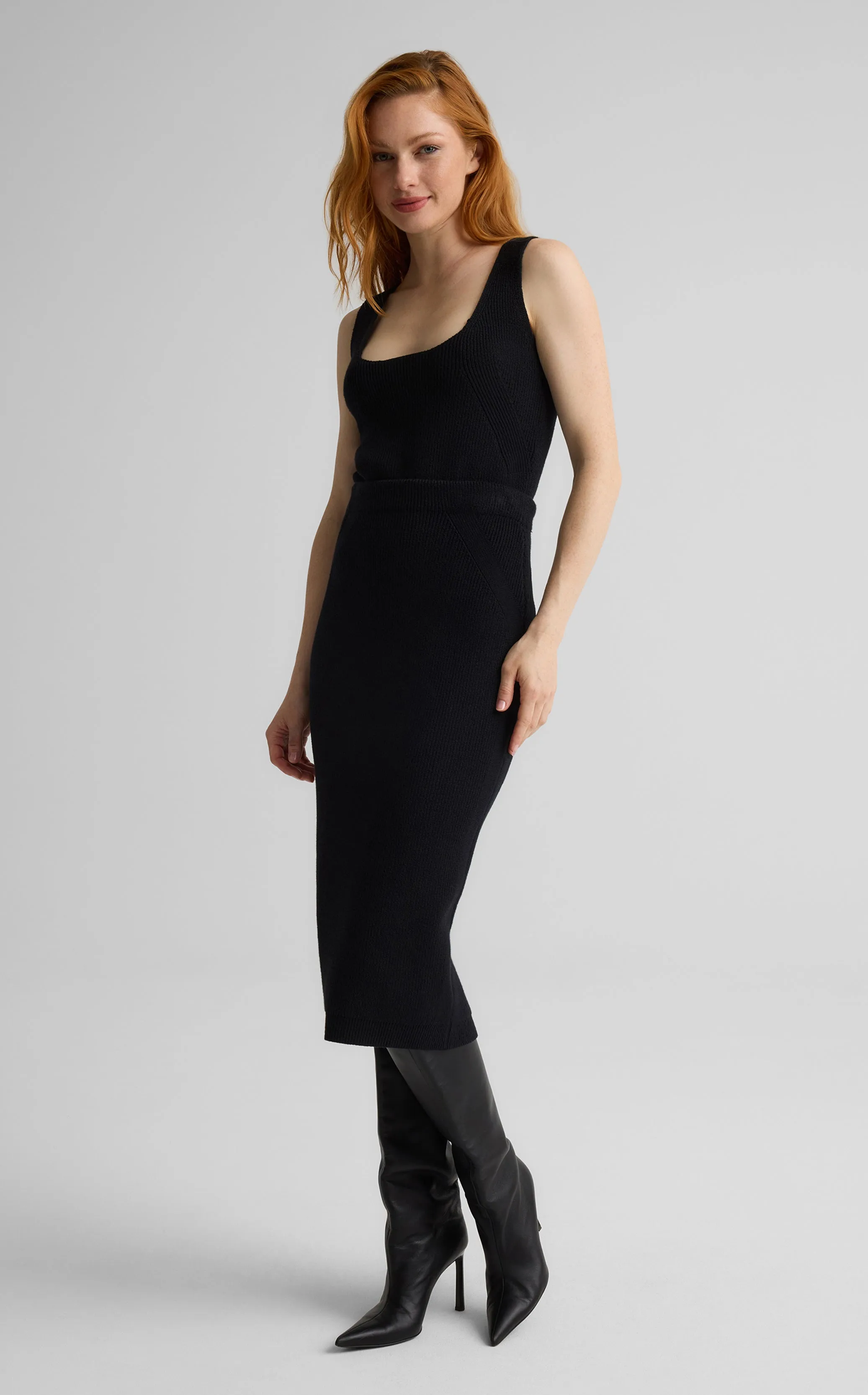 Rhea Skirt in Redondo Rib Knit sold by St. John