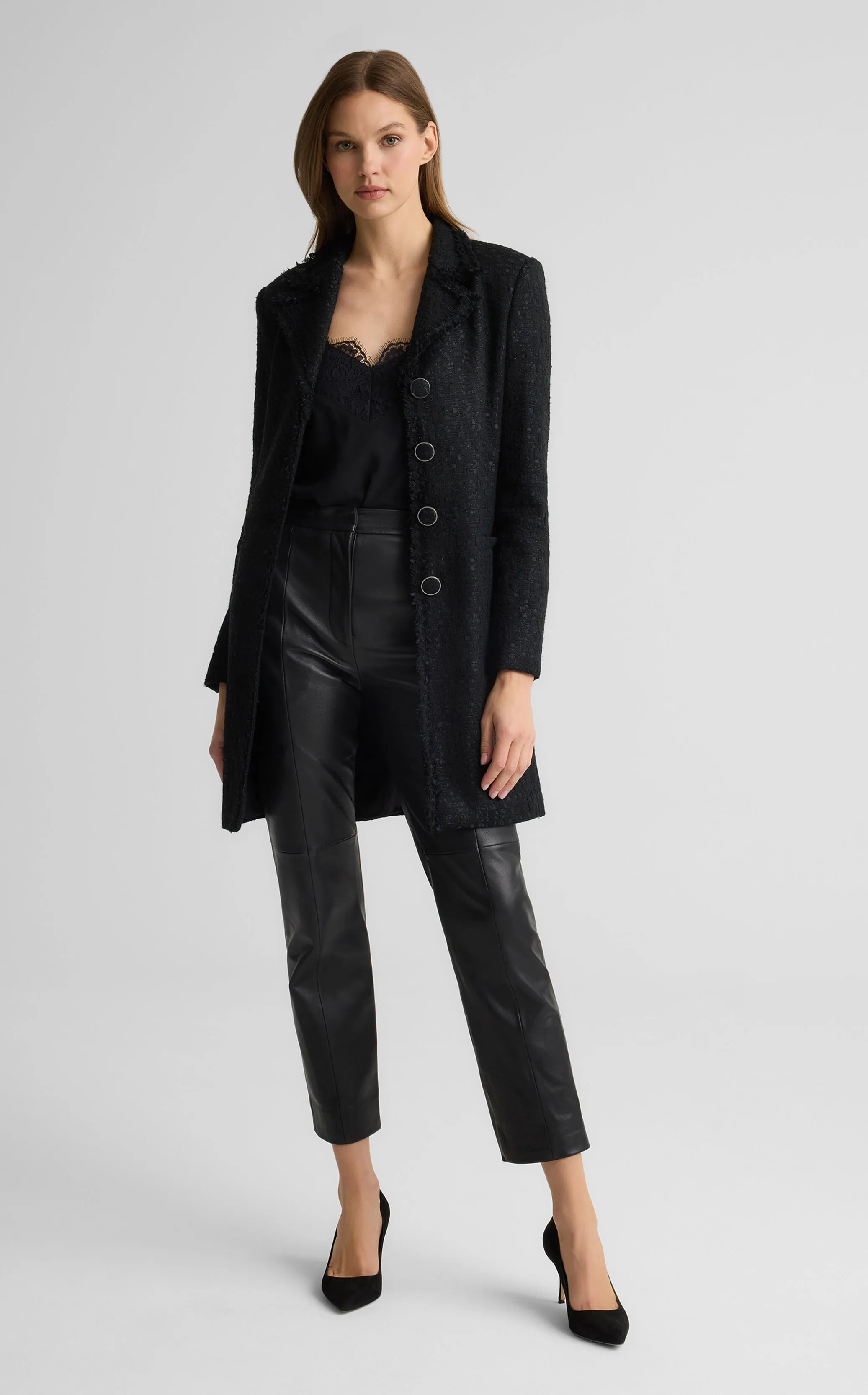 Leona Pant in Leather sold by St. John