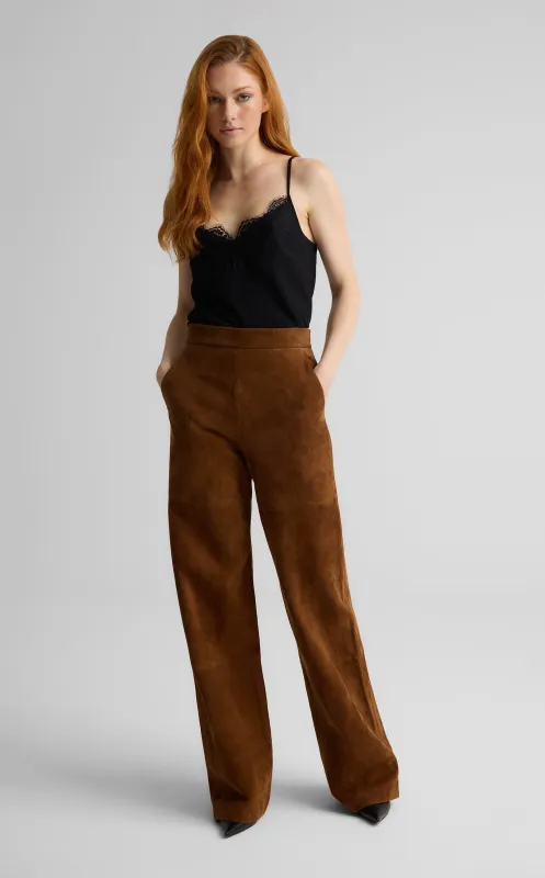 Kinney Pant in Suede sold by St. John