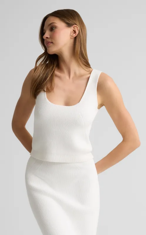 Abigail Top in Redondo Rib Knit sold by St. John