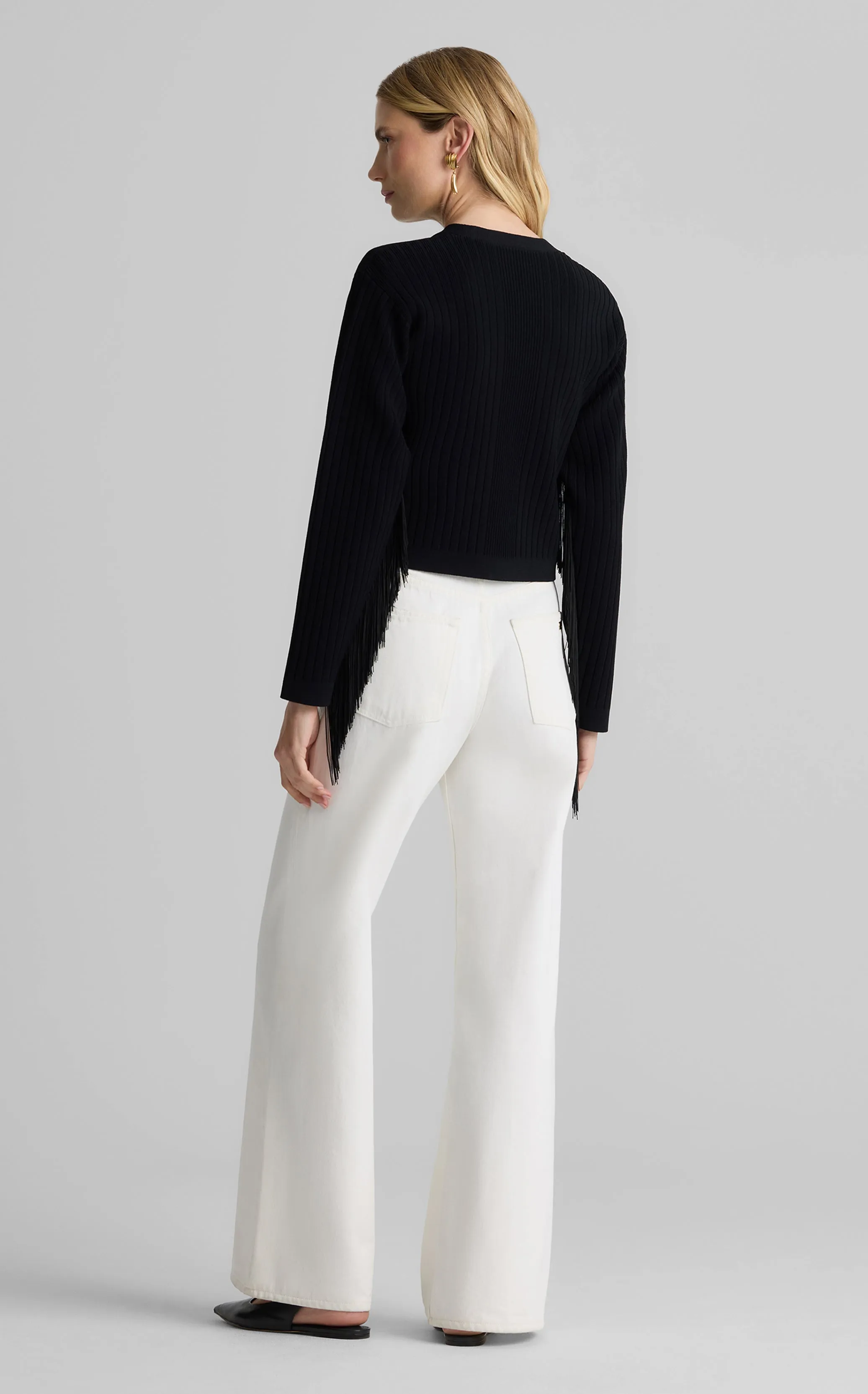 Priscilla Jacket in Fringed Rib Knit sold by St. John product image thumbnail 5