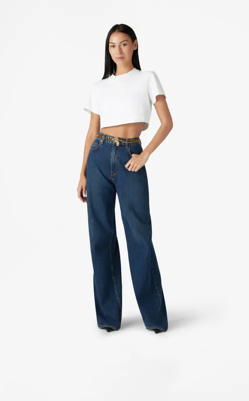 Short Sleeve Jersey Cropped Top sold by St. John