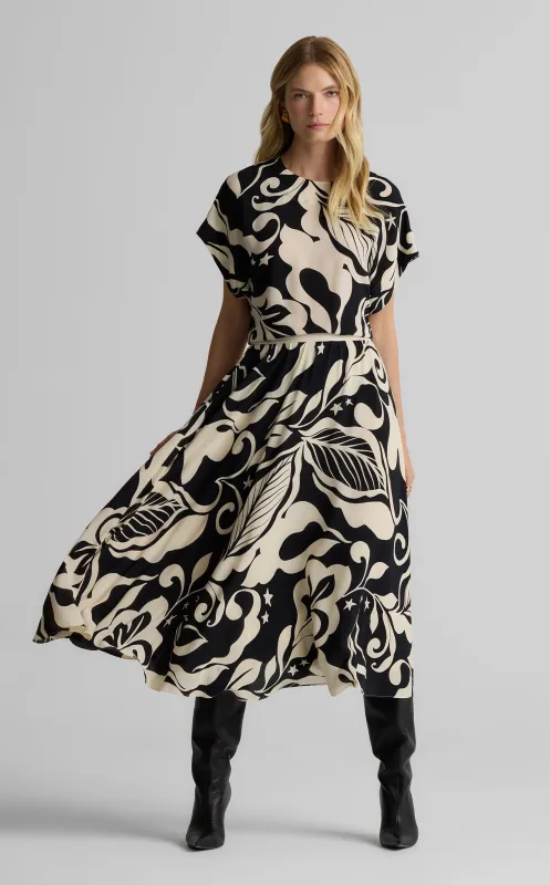 Eden Skirt in Leaf Print sold by St. John