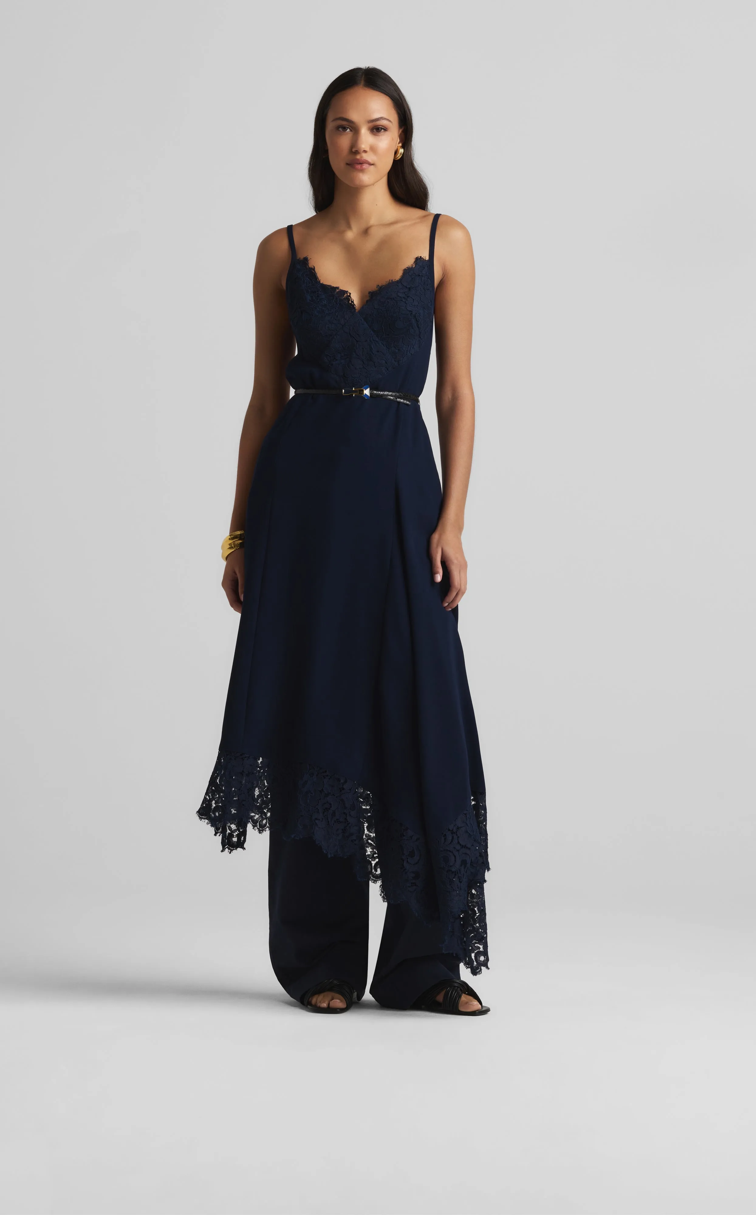 Lindsey Dress in Lace and Satin Back Crepe sold by St. John product image thumbnail 5