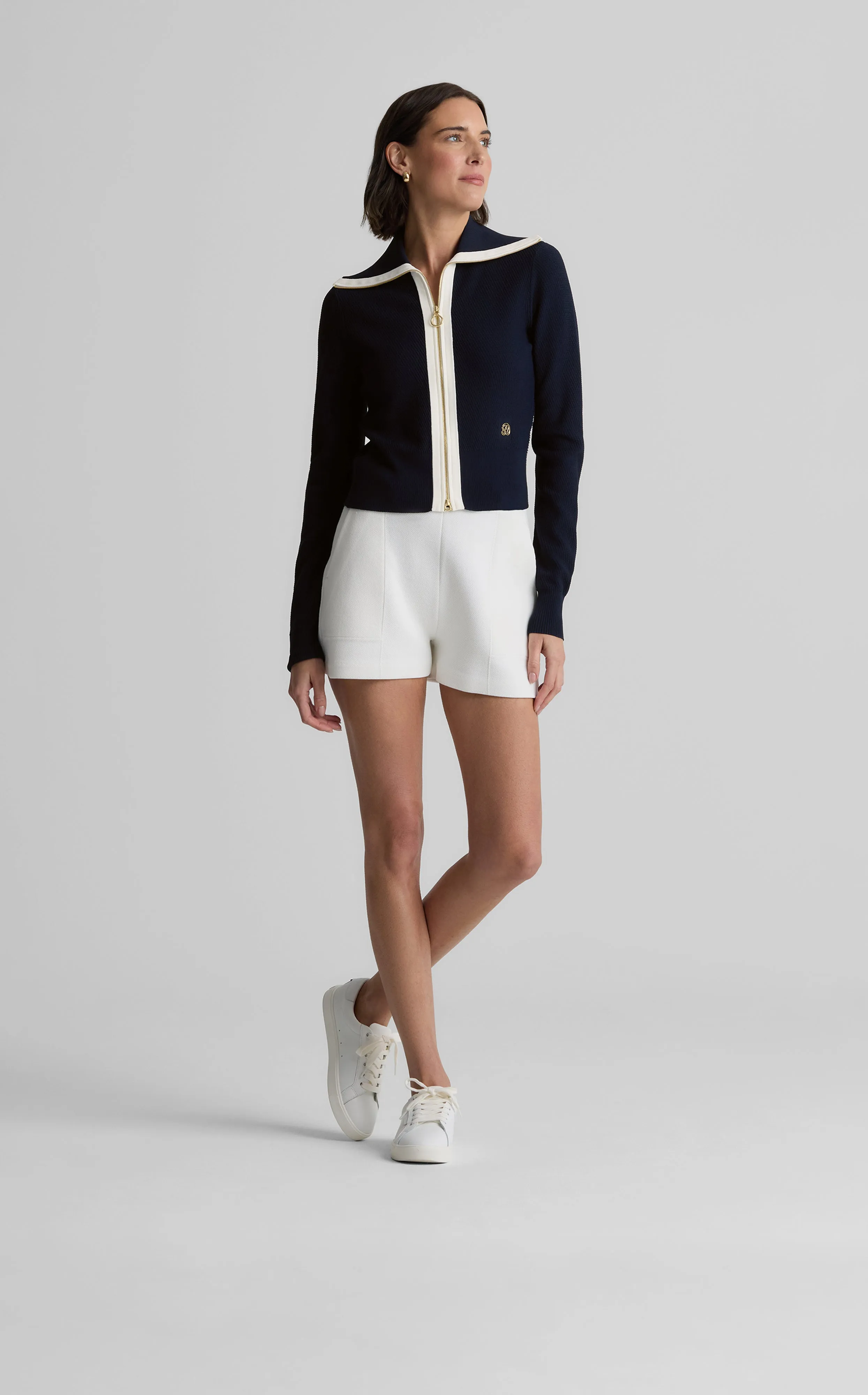 Danielle Jacket in St. John x Malbon Diagonal Stretch Knit sold by St. John product image thumbnail 3