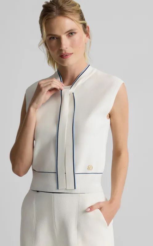 Cali Top in St. John x Malbon Stretch Knit sold by St. John