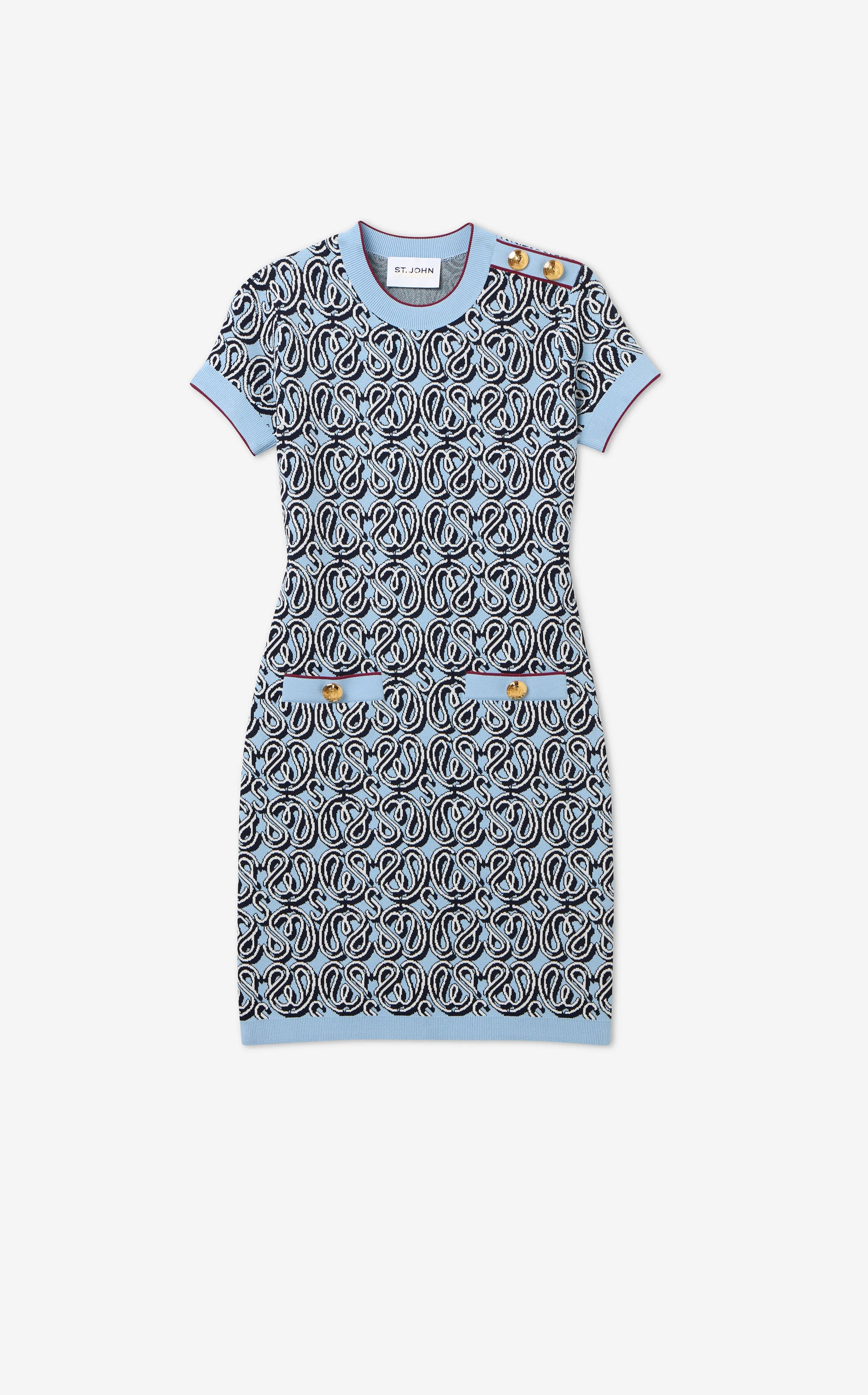Bekah Dress in St. John x Malbon Logo Knit sold by St. John product image thumbnail 2