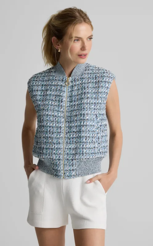 Gigi Vest in St. John x Malbon Signature Tweed sold by St. John
