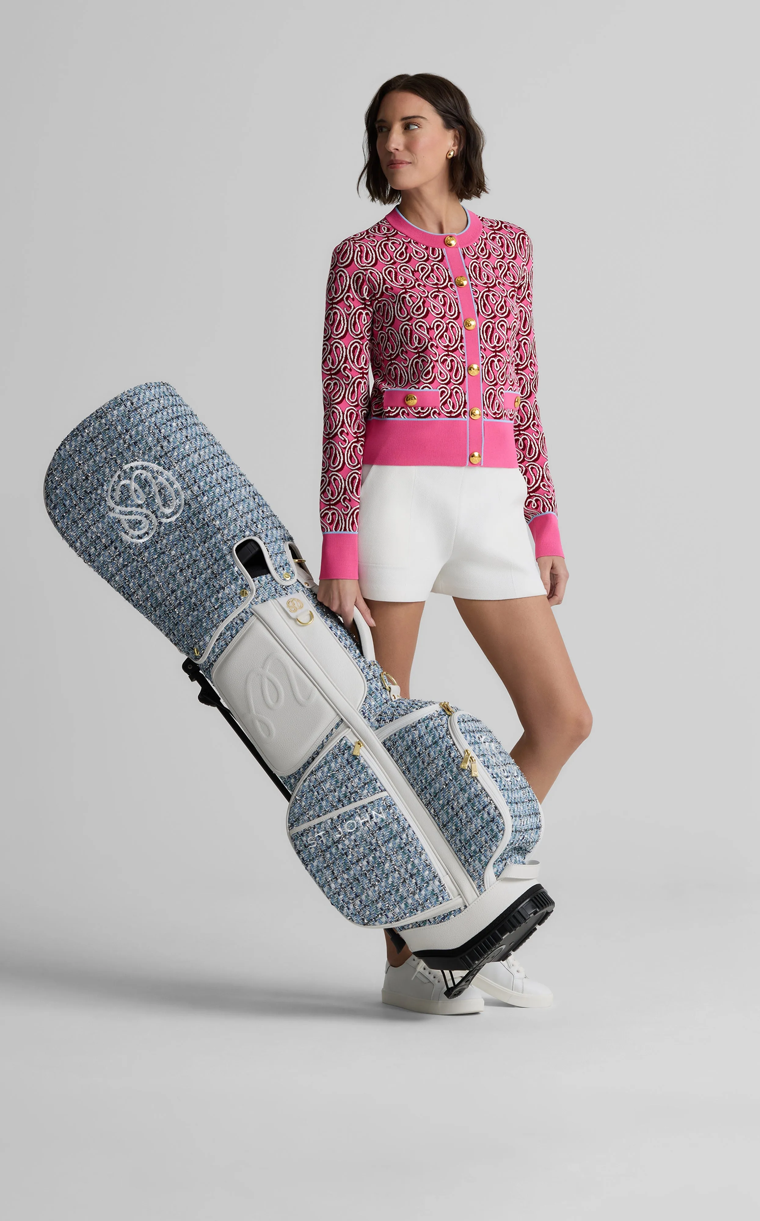 Rosie Sweater in St. John x Malbon Logo Knit sold by St. John product image thumbnail 5