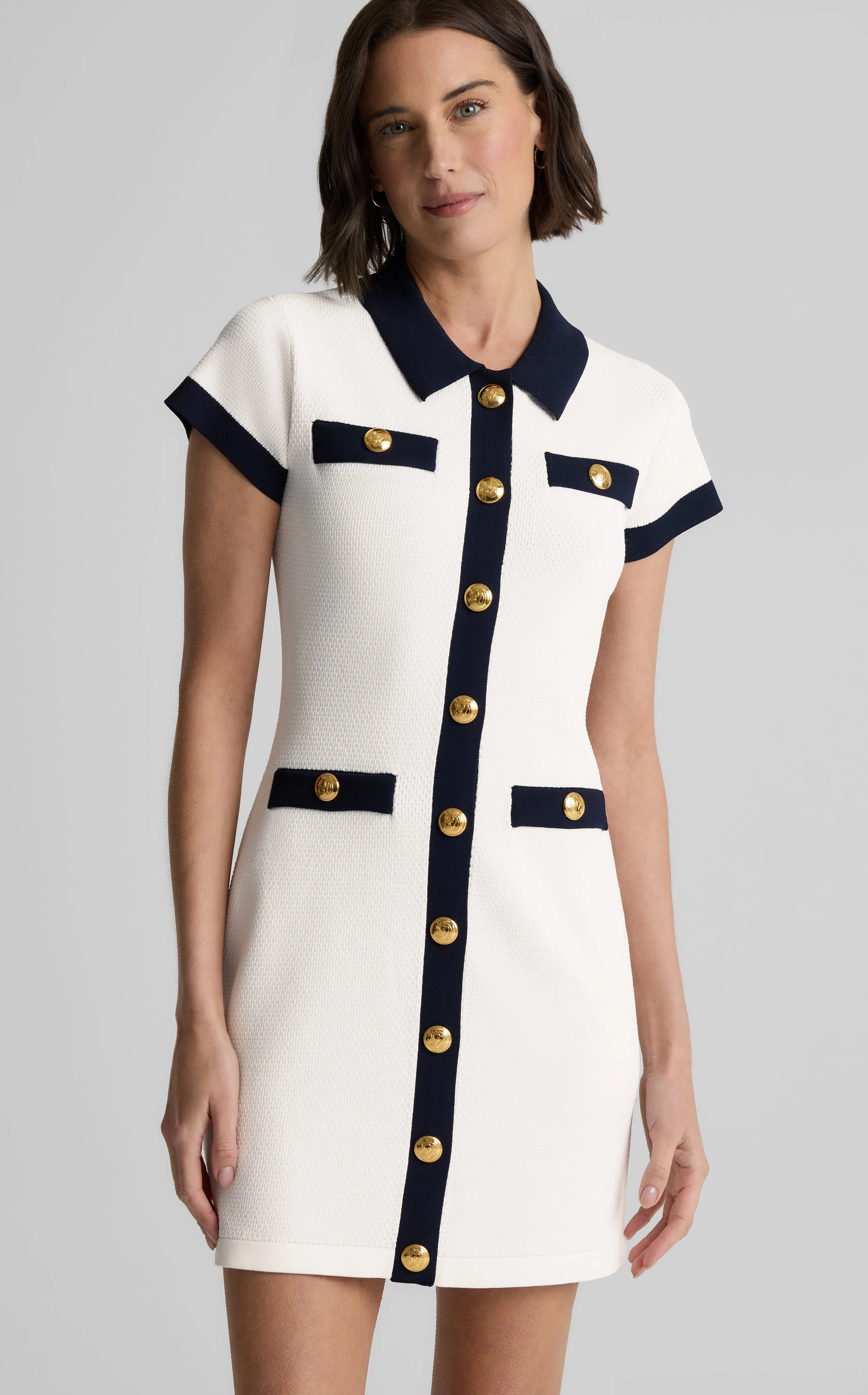 Roxy Dress in St. John x Malbon Contrast Knit sold by St. John product image thumbnail 3