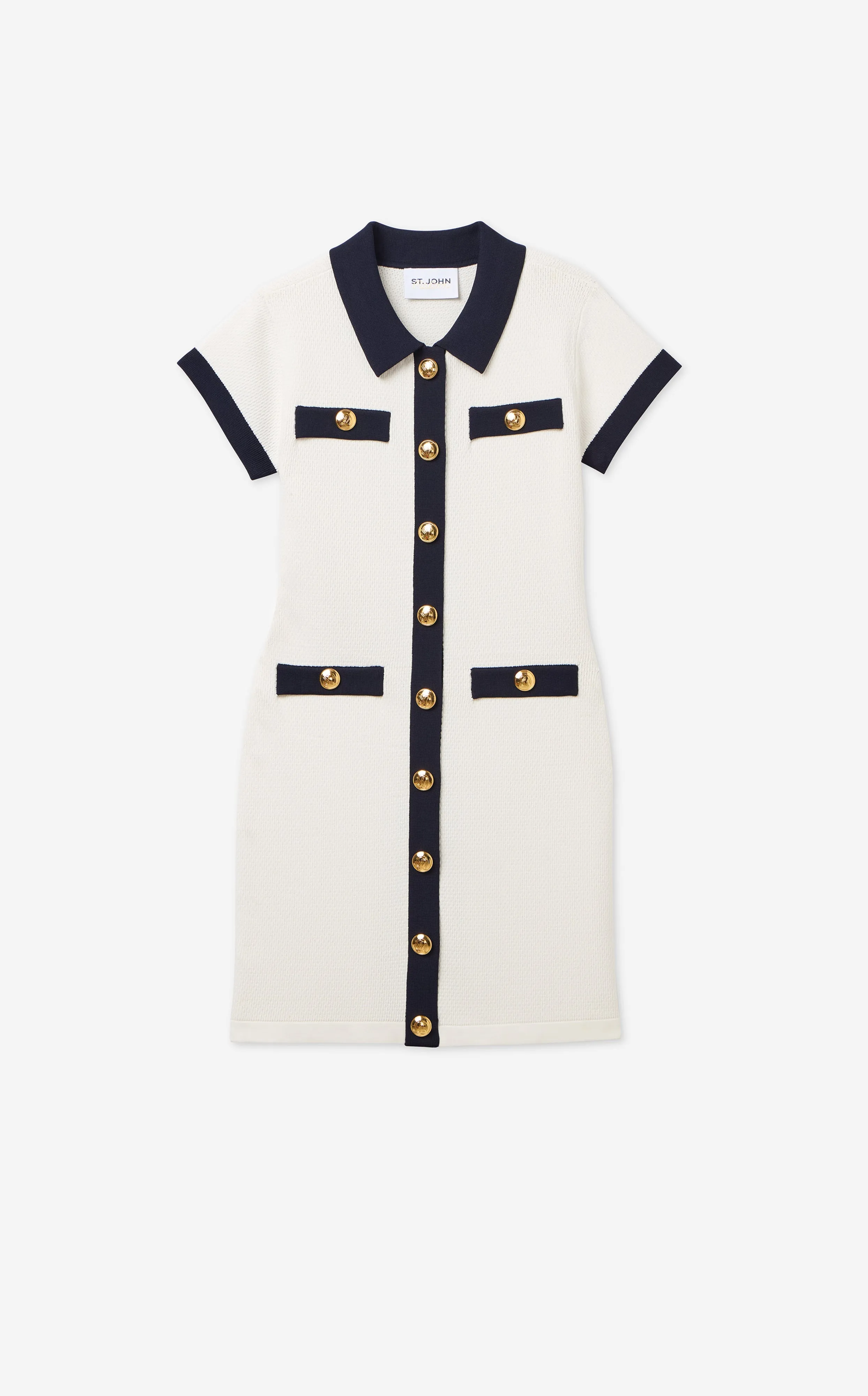 Roxy Dress in St. John x Malbon Contrast Knit sold by St. John product image thumbnail 2