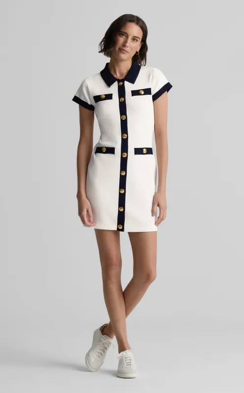 Roxy Dress in St. John x Malbon Contrast Knit made by St. John