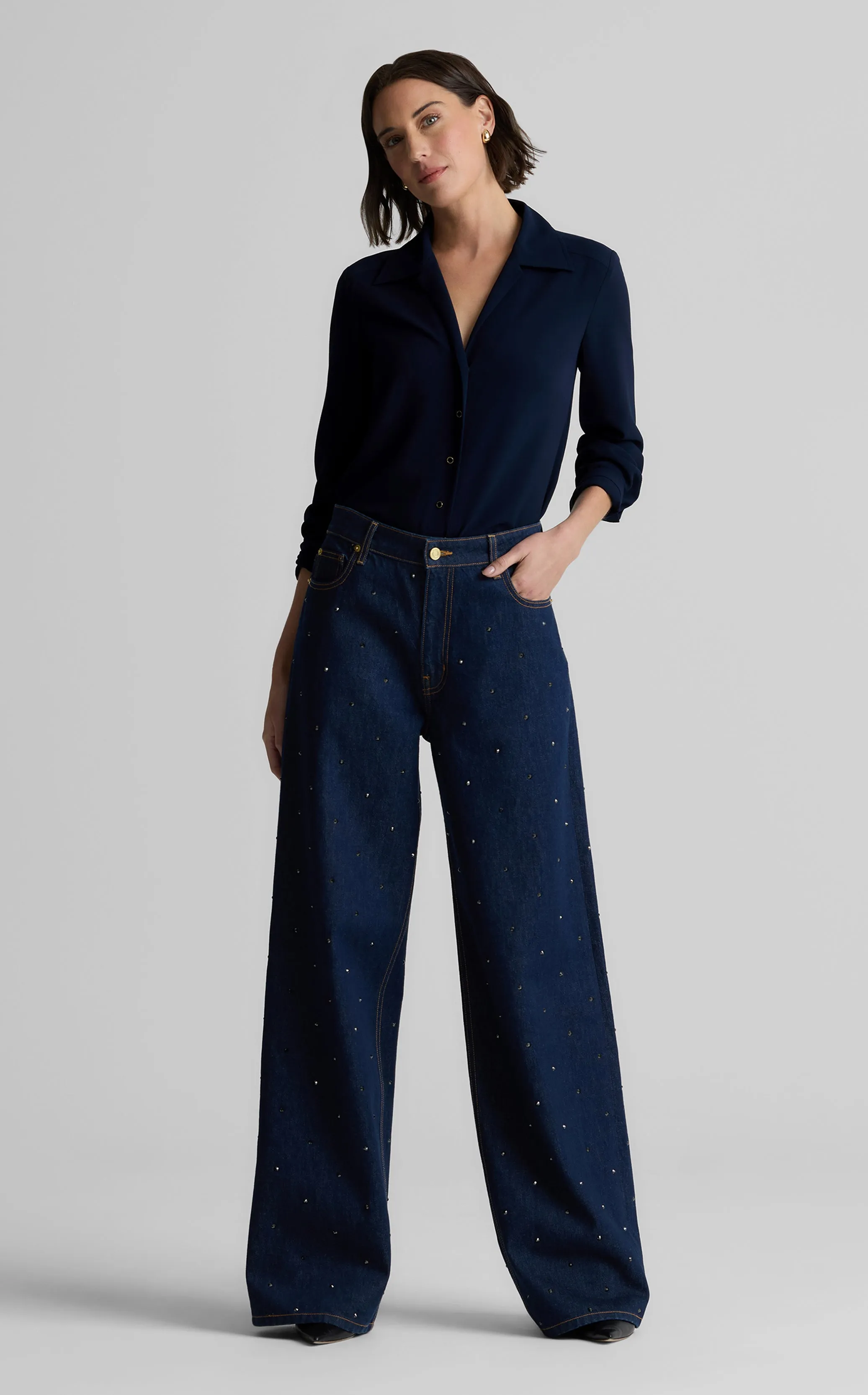 Noel Blouse in Lightweight Crepe sold by St. John