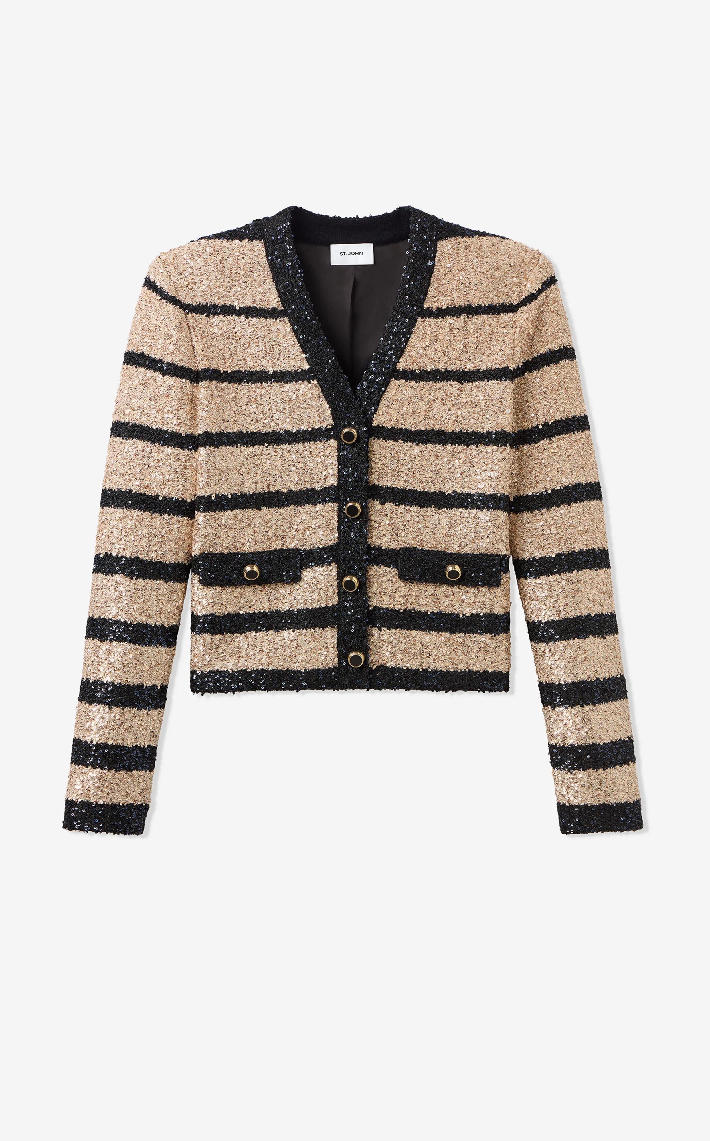 Jolene Jacket in Stripe Sequin Knit sold by St. John product image thumbnail 2